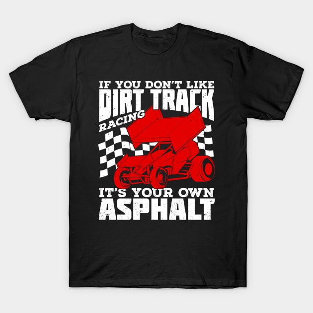 Funny Dirt Track Racing Winged Sprint Car Gift T-Shirt by Dolde08